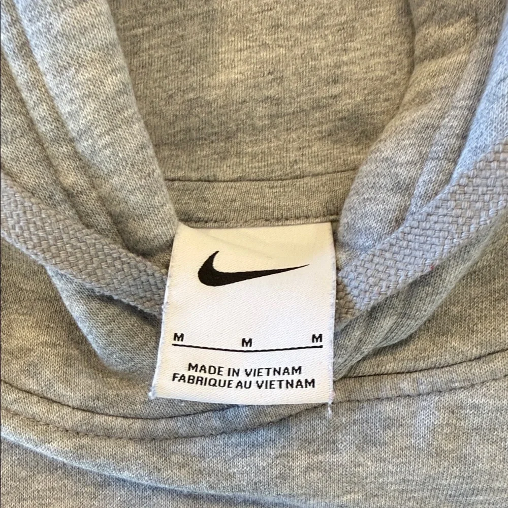Nike Baseball Pullover Hoodie Gray Swoosh Logo Sweatshirt Men’s M